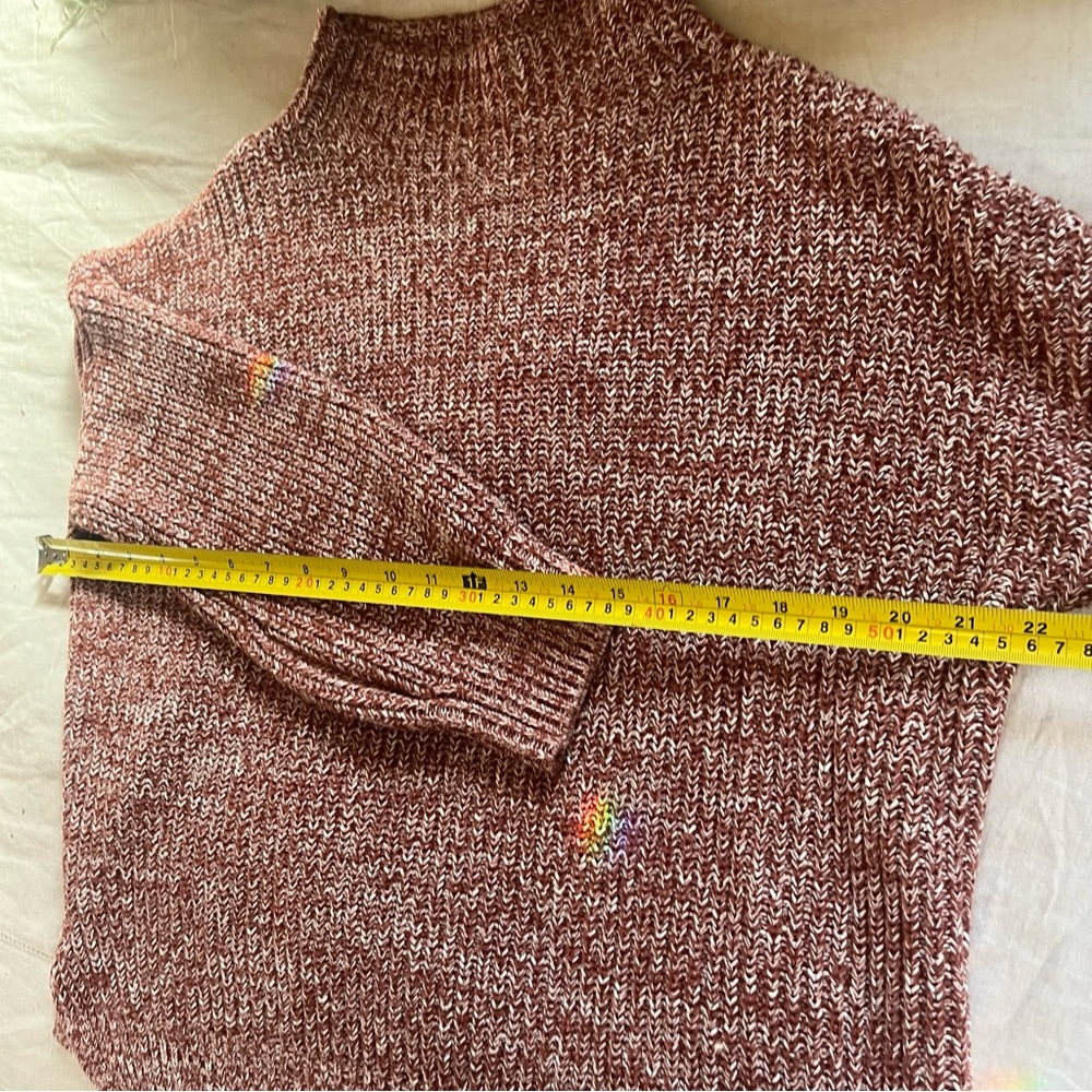 cupcakes & cashmere dusty pink and white Sweater